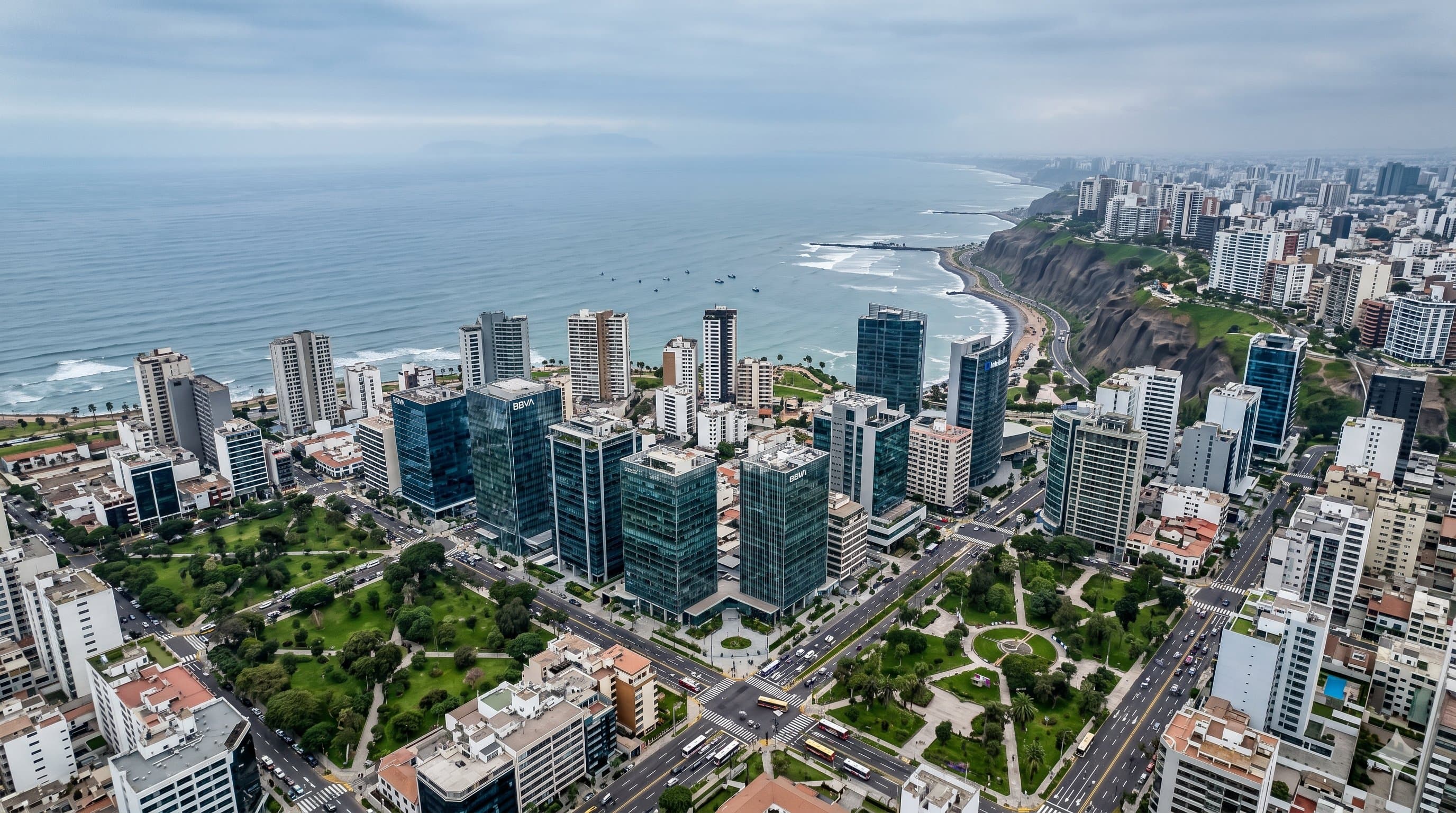 Vista aérea de Lima donde opera Aradiz